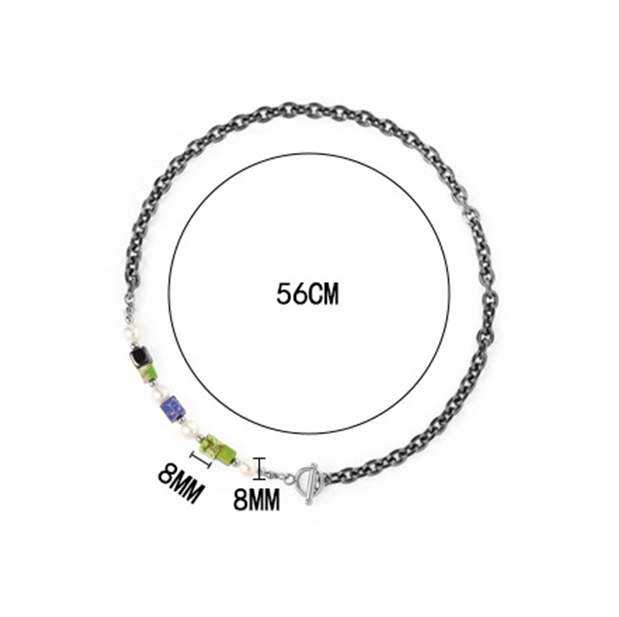 链长56cmx方块长度8mmx珍珠直径8mm